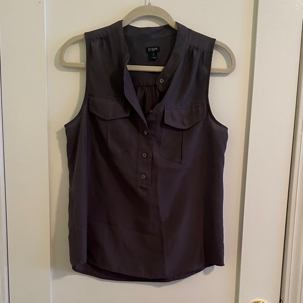 J. Crew Sleeveless Blouse - Dark Grey